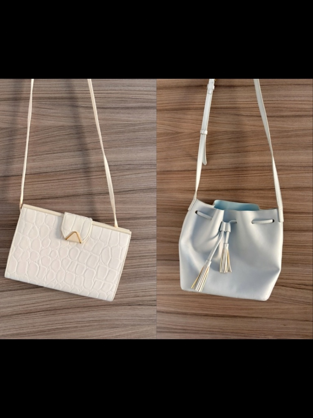2 Bags white and blue